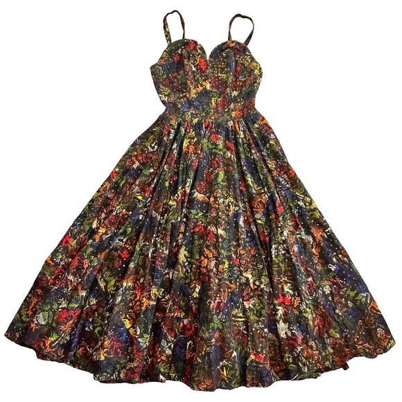 Vintage 50s Jorelle Model Dress Full Skirt Strapless Sequins - Picture 1 of 16